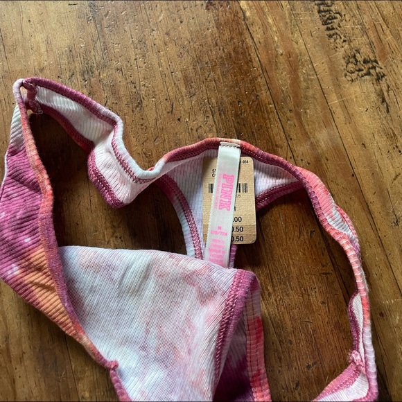 Victorias Secret PINK Cotton Ribbed Thong - Picture 2 of 3